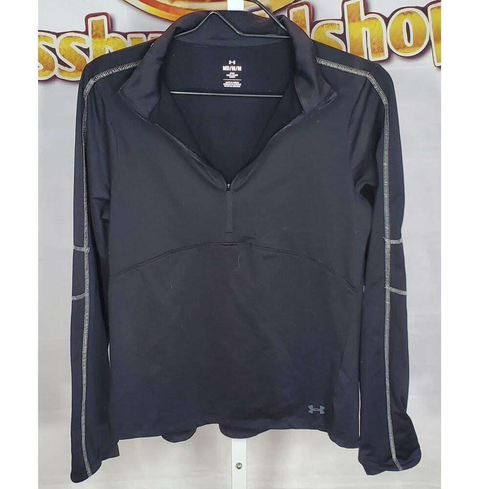 Under Armour Black 1/4 Zip Athletic Pullover Size M